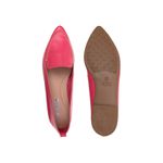 Mocassim Feminino Confort Bico Fino Couro Legítimo Pink