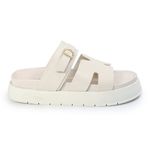 Sandália Papete Feminina Sola Alta Sintético Off White