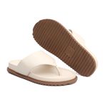 Sandália Papete Feminina de Dedo Sola Baixa Off White