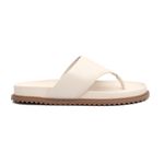 Sandália Papete Feminina de Dedo Sola Baixa Off White