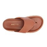 Sandália Papete Feminina Flatform de Dedo Sola Alta Caramelo