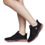 Tênis Feminino Academia Esportivo Preto e Rosê