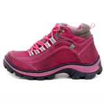 Bota Adventure Feminina Couro Legítimo Bordô