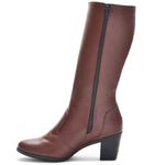 Bota Feminino Cano Alto Couro Legítimo Café