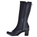 Bota Feminino Cano Alto Couro Legítimo Preto