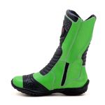 Bota Motociclista Couro Legítimo Verde e Preto