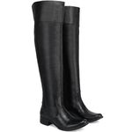 Bota Feminina Montaria Over The Knee Couro Legítimo Preto