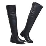 Bota Feminina Montaria Over The Knee Couro Legítimo Preto