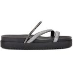 Sandália Feminina Papete Strass Preta