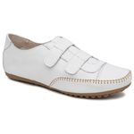 Sapatênis Feminino Casual Couro Legítimo Branco