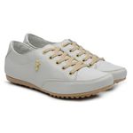 Sapatênis Casual Feminino Sintético Off White