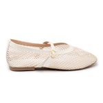 Sapatilha Feminina Boneca em Tela Off White