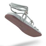 Sandália Papete Flatform Feminina Com Amarração Napa Mint