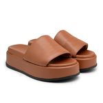 Tamanco Papete Feminino Flatform Caramelo