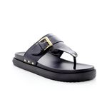 Sandália Papete Feminina Biker Floter Preto