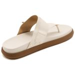 Sandália Papete Feminina Biker Napa Off White