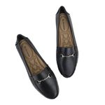 Mocassim Feminino em Couro Legítimo Preto