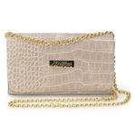 Clutch Feminina Sintético Off White