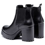 Bota Coturno Feminino Tratorado Preto