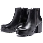 Coturno Feminino Plataforma Tratorado Preto