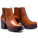Coturno Feminino Plataforma Tratorado Whisky