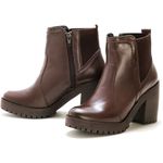 Bota Coturno Tratorado Feminino Café