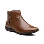 Bota Feminina Flat Rasteira Conforto Havana