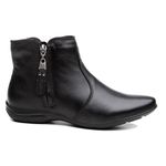 Bota Flat Feminina Rasteira Conforto Preto