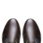 Bota Feminina Flat Rasteira Couro Legítimo Café