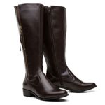 Bota Montaria Feminina Couro Legítimo Café