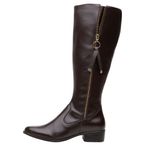 Bota Montaria Feminina Couro Legítimo Café