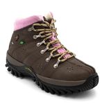 Bota Adventure Feminina Sintético Marrom e Rosa