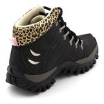 Bota Adventure Feminina Sintético Preto e Onça