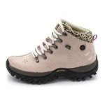 Bota Adventure Feminina Sintético Rosa e Onça