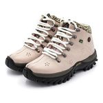 Bota Adventure Feminina Sintético Rosa e Onça