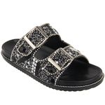 Sandália Birkin Feminina Fivela Preta