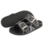 Sandália Birkin Feminina Fivela Preta