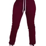 Calça Avulsa Moletom Feminino Bordô