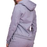 Blusa Avulsa Moletom Feminino Canguru Cinza