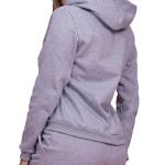 Blusa Avulsa Moletom Feminino Zíper Cinza