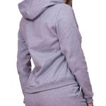 Blusa Avulsa Moletom Feminino Zíper Cinza