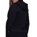Blusa Avulsa Moletom Feminino Zíper Preto