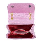 Clutch Feminina Rosa Gliter