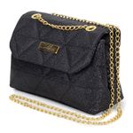 Clutch Feminina Preta Gliter 