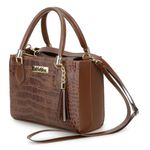 Bolsa Feminina Croco Caramelo