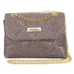 Bolsa Feminina Marron Glacê Gliter