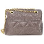 Clutch Feminina Marrom Glacê Gliter 