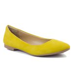 Sapatilha Feminina Couro Nobuck Amarelo