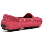 Mocassim Feminino Couro Legítimo Nobuck Fucsia