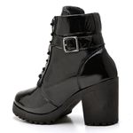 Coturno Feminino Couro Legítimo Verniz Preto 